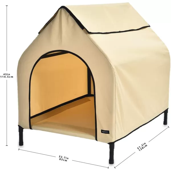 Amazon Basics Elevated Portable Pet House Large 51 x 41 x 34 Inches KhakiAmazon Basics Elevated Portable Pet House Large 51 x 41 x 34 Inches Khaki