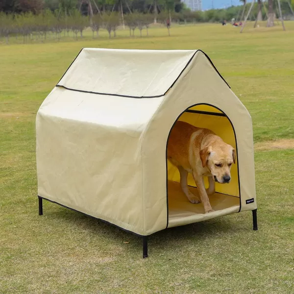 Amazon Basics Elevated Portable Pet House Large 51 x 41 x 34 Inches KhakiAmazon Basics Elevated Portable Pet House Large 51 x 41 x 34 Inches Khaki