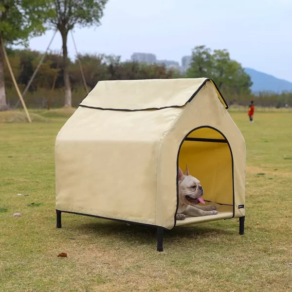 Amazon Basics Elevated Portable Pet House Small 35 x 32 x 26 Inches KhakiAmazon Basics Elevated Portable Pet House Small 35 x 32 x 26 Inches Khaki