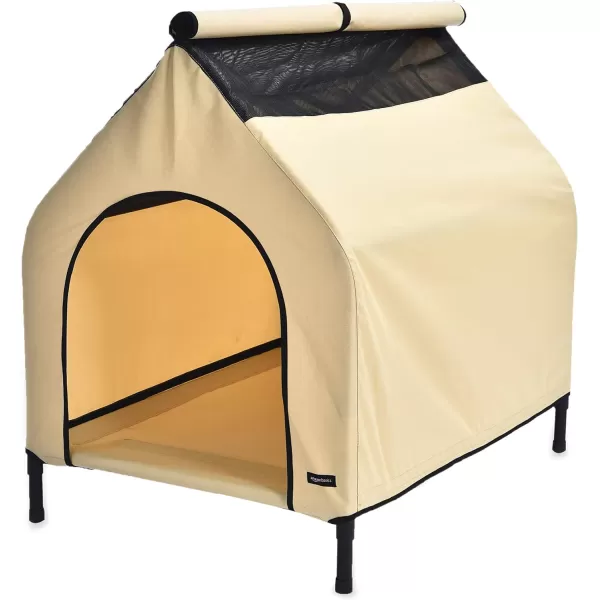 Amazon Basics Elevated Portable Pet House Small 35 x 32 x 26 Inches KhakiAmazon Basics Elevated Portable Pet House Small 35 x 32 x 26 Inches Khaki