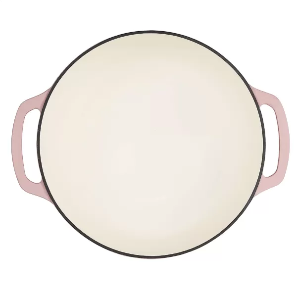 Amazon Basics Enameled Cast Iron Covered Round Dutch Oven 6 Quart Matte NavyLight Pink 73Quart