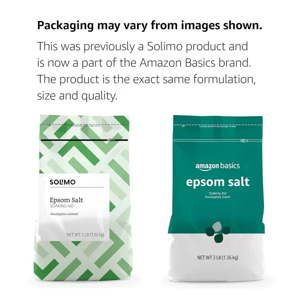 Amazon Basics Epsom Salt Soaking Aid Lavender Scented 3 Pound 6Pack Previously SolimoEucalyptus 3 Pound Pack of 1