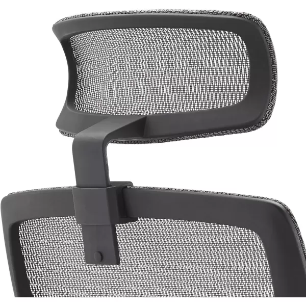Amazon Basics Ergonomic Adjustable HighBack Chair with FlipUp Arms and Headrest Contoured Mesh Seat  Black 255D x 2625W x 4925HGrey