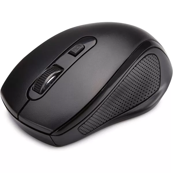 Amazon Basics Ergonomic Wireless Keyboard Mouse Combo  QWERTY  BlackAmazon Basics Ergonomic Wireless Keyboard Mouse Combo  QWERTY  Black