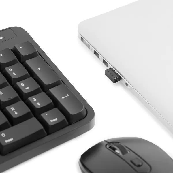 Amazon Basics Ergonomic Wireless Keyboard Mouse Combo  QWERTY  BlackAmazon Basics Ergonomic Wireless Keyboard Mouse Combo  QWERTY  Black