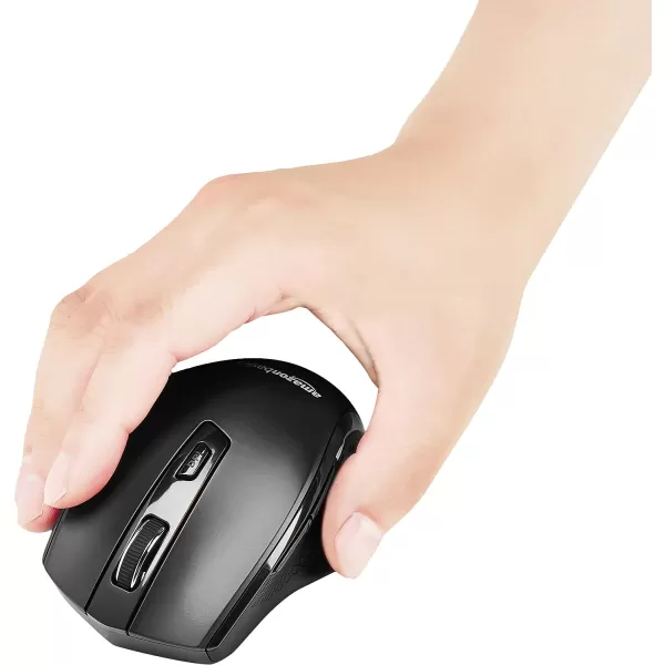 Amazon Basics Ergonomic Wireless PC Mouse  DPI adjustable  BlackBlack