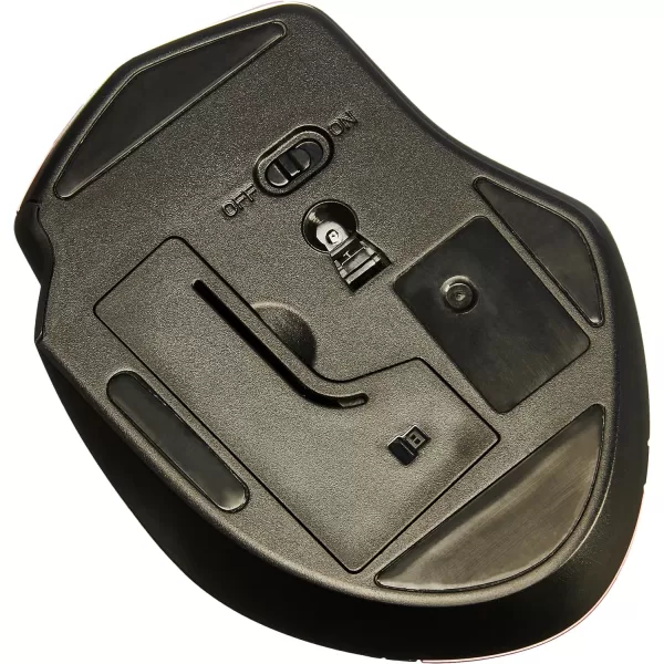 Amazon Basics Ergonomic Wireless PC Mouse  DPI adjustable  BlackSilver