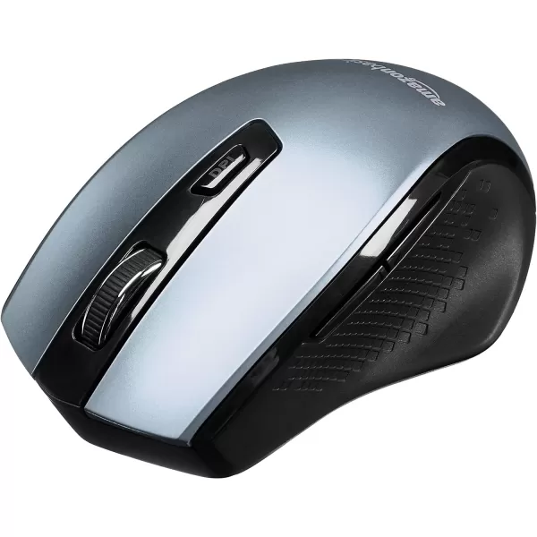 Amazon Basics Ergonomic Wireless PC Mouse  DPI adjustable  BlackSilver