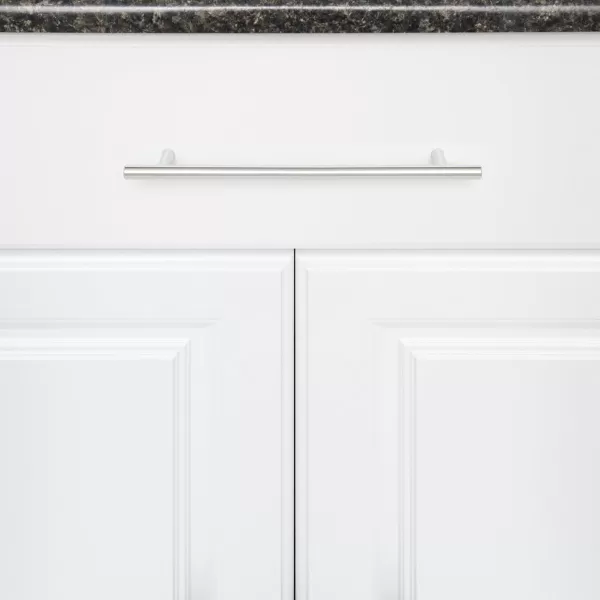 Amazon Basics Euro Bar Cabinet Handle 12inch Diameter 538inch Length 3inch Hole Center Satin Nickel 10Pack10 in Length 75 in Hole Center Polished Chrome