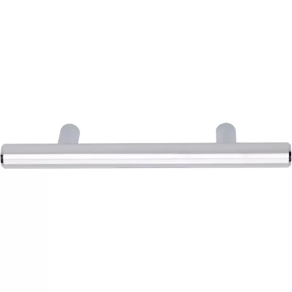 Amazon Basics Euro Bar Cabinet Handle 12inch Diameter 538inch Length 3inch Hole Center Satin Nickel 10Pack538 in Length 3 in Hole Center Polished Chrome