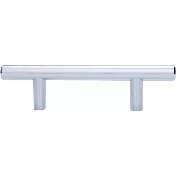 Amazon Basics Euro Bar Cabinet Handle 12inch Diameter 538inch Length 3inch Hole Center Satin Nickel 10Pack538 in Length 3 in Hole Center Polished Chrome