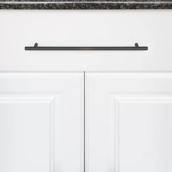 Amazon Basics Euro Bar Cabinet Handle 12inch Diameter 538inch Length 3inch Hole Center Satin Nickel 50Pack15 in Length 1263 in Hole Center Oil Rubbed Bronze