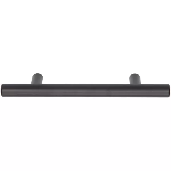 Amazon Basics Euro Bar Cabinet Handle 12inch Diameter 538inch Length 3inch Hole Center Satin Nickel 50Pack588 in Length 35 in Hole Center Flat Black