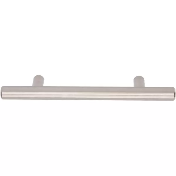 Amazon Basics Euro Bar Cabinet Handle 12inch Diameter 538inch Length 3inch Hole Center Satin Nickel 50Pack588 in Length 35 in Hole Center Satin Nickel
