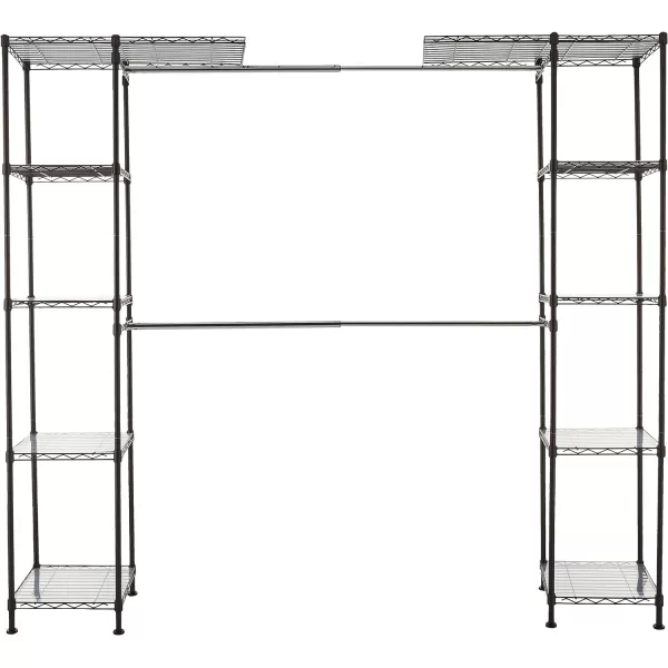 Amazon Basics Expandable Metal Hanging Storage Organizer Rack Wardrobe with Shelves 1463 x 5872 Bronze amp Collapsible Fabric Storage Cubes Organizer with Handles Gray  Pack of 6Amazon Basics Expandable Metal Hanging Storage Organizer Rack Wardrobe with Shelves 1463 x 5872 Bronze amp Collapsible Fabric Storage Cubes Organizer with Handles Gray  Pack of 6