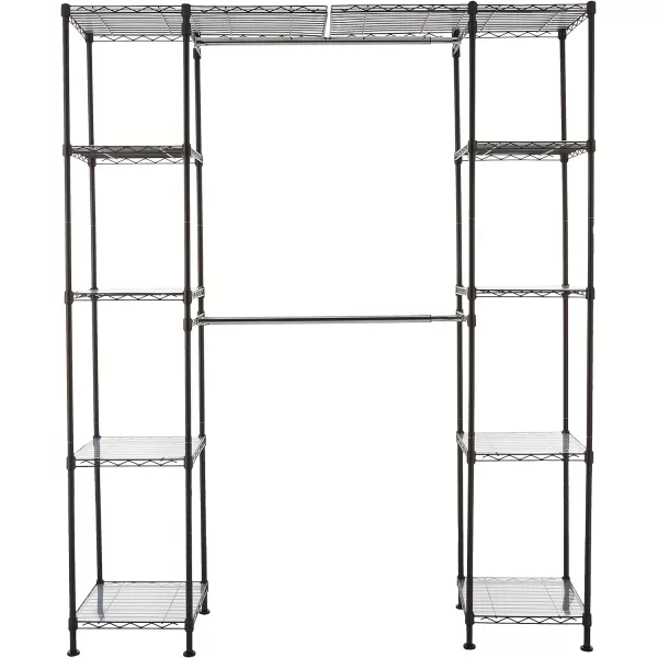 Amazon Basics Expandable Metal Hanging Storage Organizer Rack Wardrobe with Shelves 1463 x 5872 Bronze amp Collapsible Fabric Storage Cubes Organizer with Handles Gray  Pack of 6Amazon Basics Expandable Metal Hanging Storage Organizer Rack Wardrobe with Shelves 1463 x 5872 Bronze amp Collapsible Fabric Storage Cubes Organizer with Handles Gray  Pack of 6