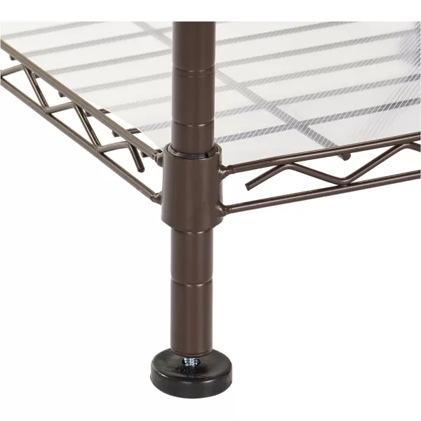 Amazon Basics Expandable Metal Hanging Storage Organizer Rack Wardrobe with Shelves 5780L X 14WX72H BronzeBronze Industrial