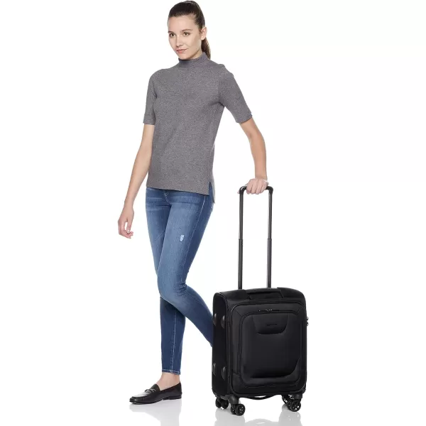 Amazon Basics Expandable Softside CarryOn Spinner Luggage Suitcase With TSA Lock And Wheels  23 Inch Black204Inch Black
