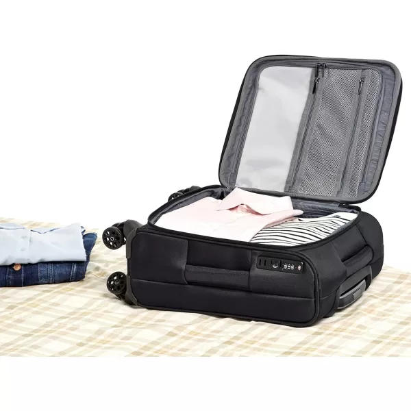 Amazon Basics Expandable Softside CarryOn Spinner Luggage Suitcase With TSA Lock And Wheels  23 Inch Black204Inch Black