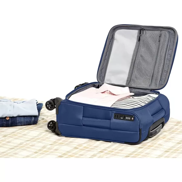 Amazon Basics Expandable Softside CarryOn Spinner Luggage Suitcase With TSA Lock And Wheels  23 Inch Black204Inch Blue