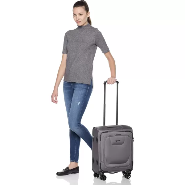 Amazon Basics Expandable Softside CarryOn Spinner Luggage Suitcase With TSA Lock And Wheels  23 Inch Black204Inch Grey