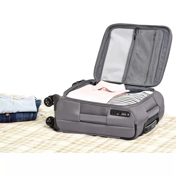 Amazon Basics Expandable Softside CarryOn Spinner Luggage Suitcase With TSA Lock And Wheels  23 Inch Black204Inch Grey