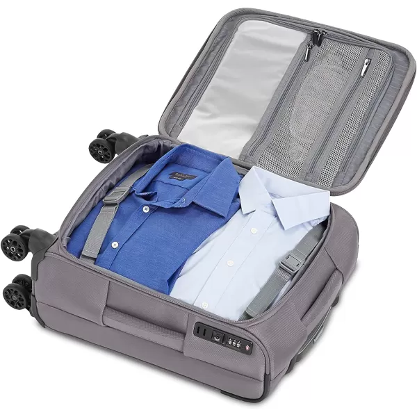 Amazon Basics Expandable Softside CarryOn Spinner Luggage Suitcase With TSA Lock And Wheels  23 Inch Black204Inch Grey