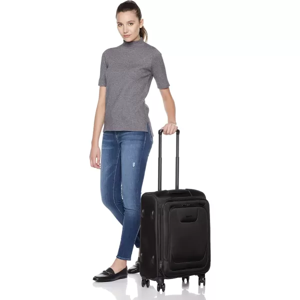 Amazon Basics Expandable Softside CarryOn Spinner Luggage Suitcase With TSA Lock And Wheels  23 Inch Black23Inch Black