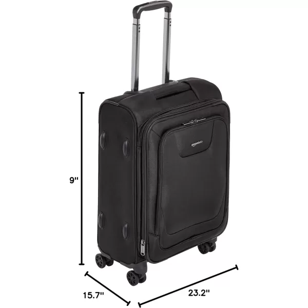 Amazon Basics Expandable Softside CarryOn Spinner Luggage Suitcase With TSA Lock And Wheels  23 Inch Black23Inch Black