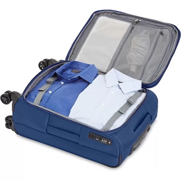 Amazon Basics Expandable Softside CarryOn Spinner Luggage Suitcase With TSA Lock And Wheels  23 Inch Black23Inch Blue