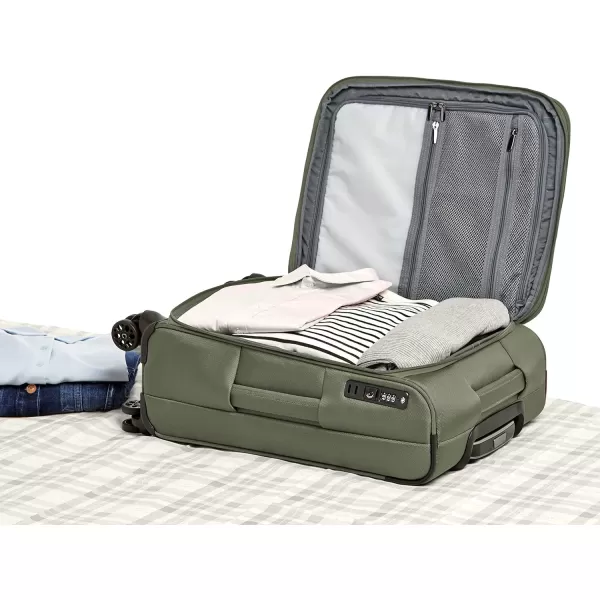 Amazon Basics Expandable Softside CarryOn Spinner Luggage Suitcase With TSA Lock And Wheels  23 Inch Black23Inch Olive