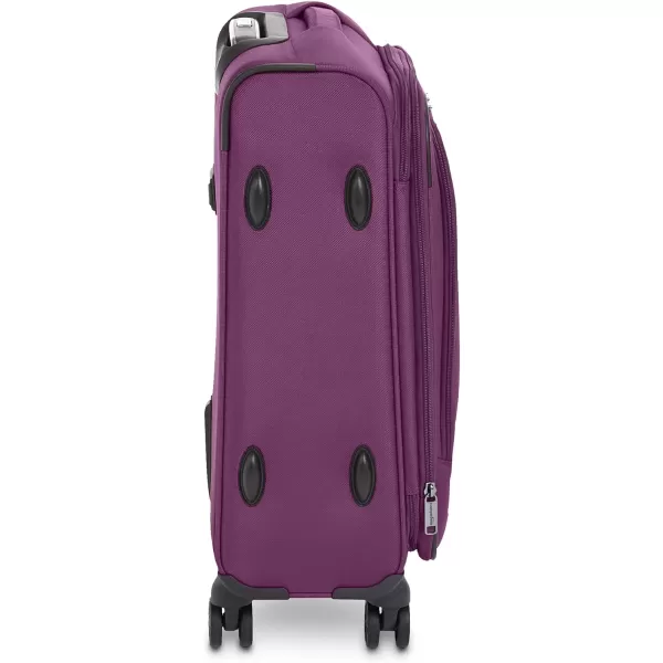Amazon Basics Expandable Softside CarryOn Spinner Luggage Suitcase With TSA Lock And Wheels  23 Inch Black23Inch Purple