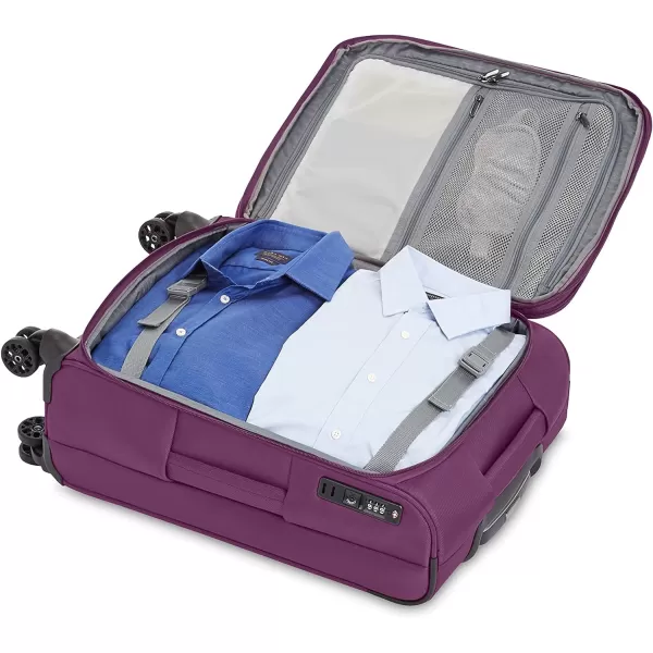 Amazon Basics Expandable Softside CarryOn Spinner Luggage Suitcase With TSA Lock And Wheels  23 Inch Black23Inch Purple