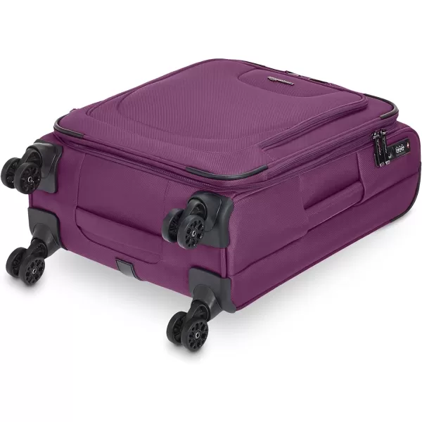 Amazon Basics Expandable Softside CarryOn Spinner Luggage Suitcase With TSA Lock And Wheels  23 Inch Black23Inch Purple