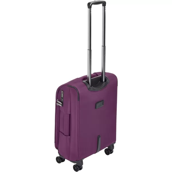 Amazon Basics Expandable Softside CarryOn Spinner Luggage Suitcase With TSA Lock And Wheels  23 Inch Black23Inch Purple