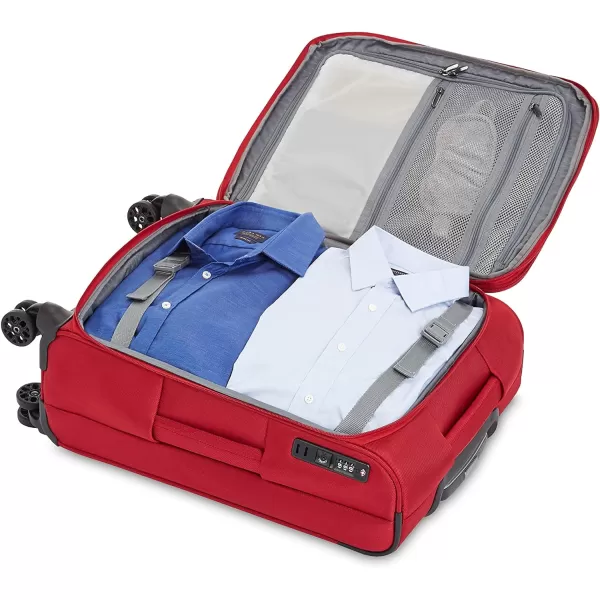 Amazon Basics Expandable Softside CarryOn Spinner Luggage Suitcase With TSA Lock And Wheels  23 Inch Black23Inch Red