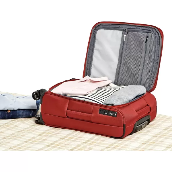 Amazon Basics Expandable Softside CarryOn Spinner Luggage Suitcase With TSA Lock And Wheels  23 Inch Black23Inch Red