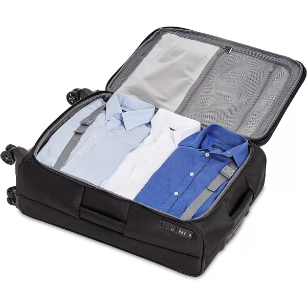 Amazon Basics Expandable Softside CarryOn Spinner Luggage Suitcase With TSA Lock And Wheels  23 Inch Black25Inch Black