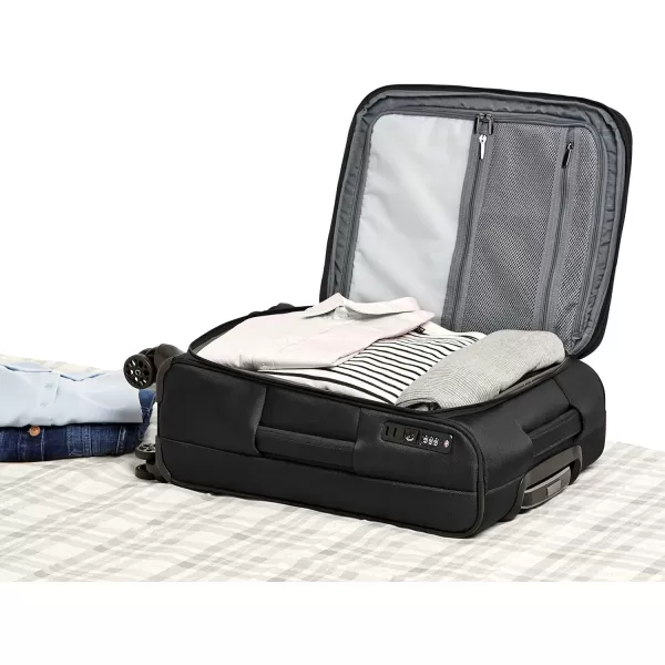 Amazon Basics Expandable Softside CarryOn Spinner Luggage Suitcase With TSA Lock And Wheels  23 Inch Black25Inch Black