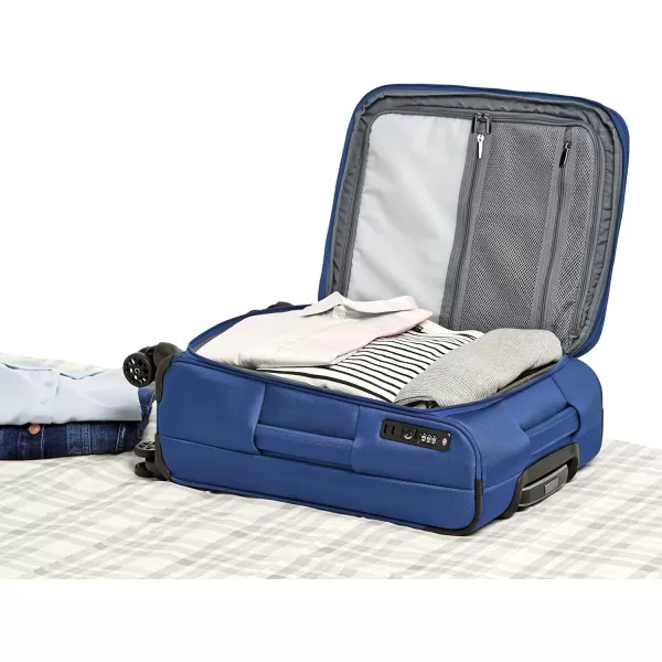 Amazon Basics Expandable Softside CarryOn Spinner Luggage Suitcase With TSA Lock And Wheels  23 Inch Black277Inch Blue