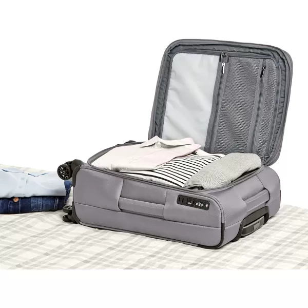 Amazon Basics Expandable Softside CarryOn Spinner Luggage Suitcase With TSA Lock And Wheels  23 Inch Black277Inch Grey