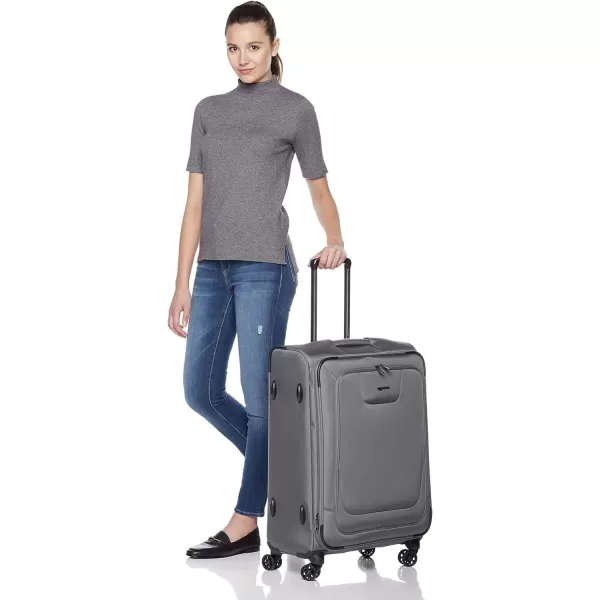 Amazon Basics Expandable Softside CarryOn Spinner Luggage Suitcase With TSA Lock And Wheels  23 Inch Black277Inch Grey