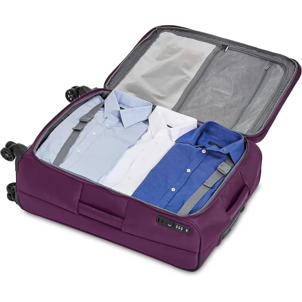 Amazon Basics Expandable Softside CarryOn Spinner Luggage Suitcase With TSA Lock And Wheels  23 Inch Black277Inch Purple