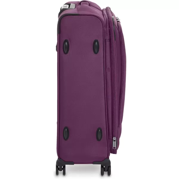 Amazon Basics Expandable Softside CarryOn Spinner Luggage Suitcase With TSA Lock And Wheels  23 Inch Black277Inch Purple