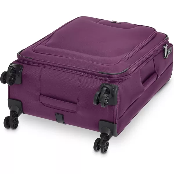 Amazon Basics Expandable Softside CarryOn Spinner Luggage Suitcase With TSA Lock And Wheels  23 Inch Black277Inch Purple