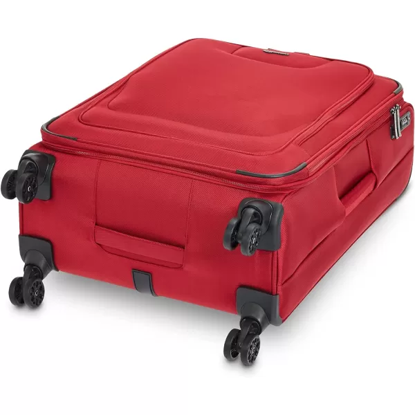 Amazon Basics Expandable Softside CarryOn Spinner Luggage Suitcase With TSA Lock And Wheels  23 Inch Black277Inch Red