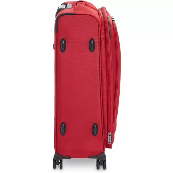 Amazon Basics Expandable Softside CarryOn Spinner Luggage Suitcase With TSA Lock And Wheels  23 Inch Black277Inch Red