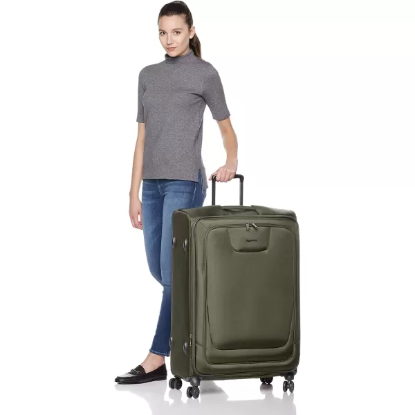 Amazon Basics Expandable Softside CarryOn Spinner Luggage Suitcase With TSA Lock And Wheels  23 Inch Black32Inch Olive
