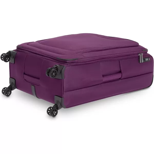 Amazon Basics Expandable Softside CarryOn Spinner Luggage Suitcase With TSA Lock And Wheels  23 Inch Black32Inch Purple
