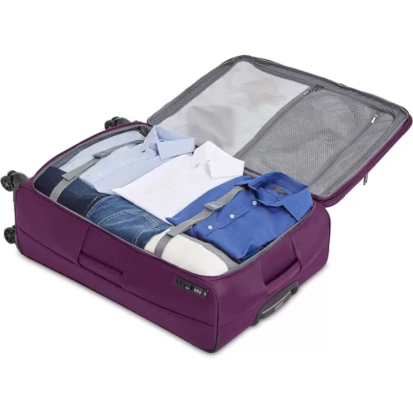 Amazon Basics Expandable Softside CarryOn Spinner Luggage Suitcase With TSA Lock And Wheels  23 Inch Black32Inch Purple